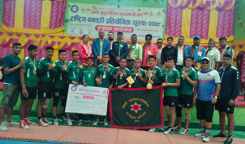 मुख्यमन्त्री राष्ट्रिय पुरुष कबड्डी प्रतियोगिताको उपाधि नेपाल आर्मी क्लबले जित्यो
